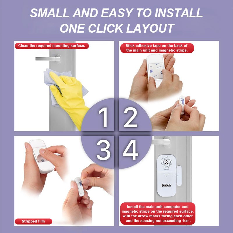 Home Security House Window Door Burglar Alarm Wireless 120dB Window and Door Alarm Sensor