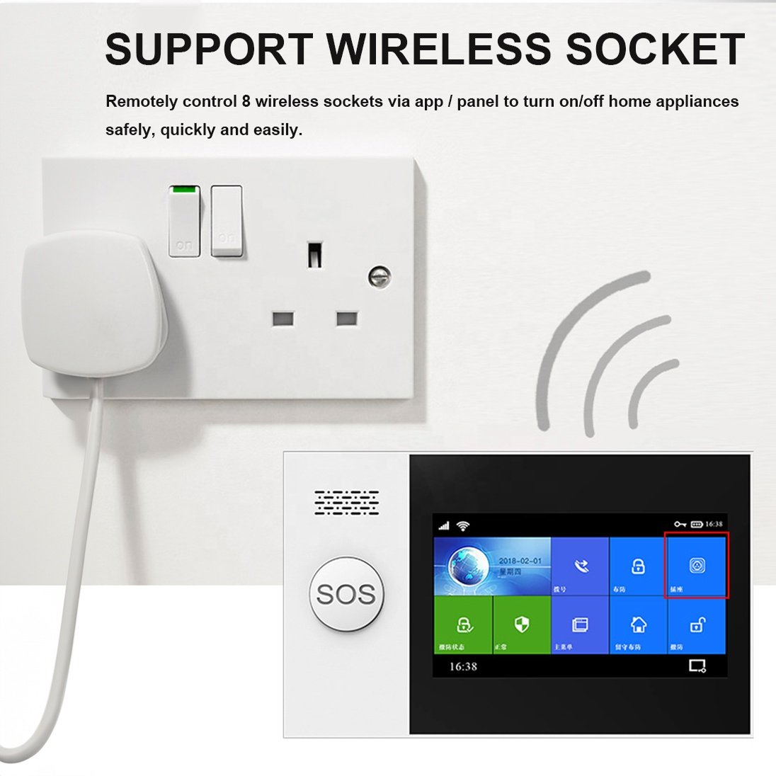 4.3 Inch Touch Screen GSM 4G Wireless WiFi Tuya Smart Home Burglar Alarm Security System