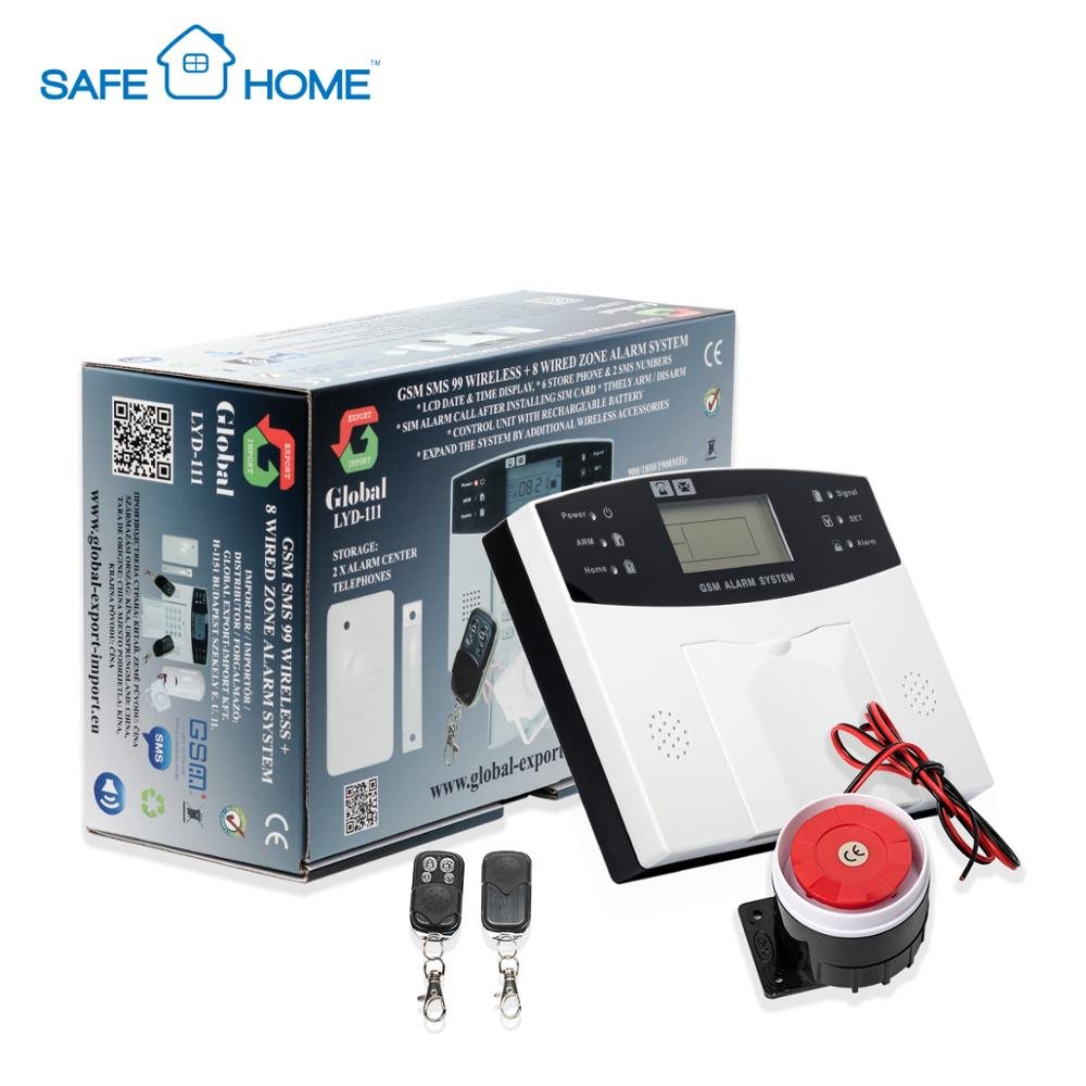 High Power Wireless 433 mhz/ 868 mhz GSM Home Burglar Security Safety Alarm System Set