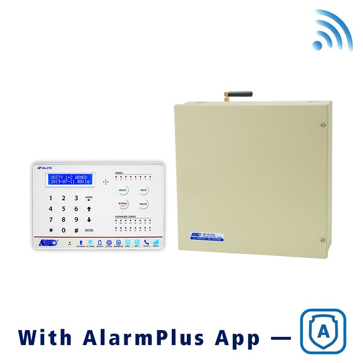 HA-278-D App Control 8 Zones Cellular Network Home Security System Intruder Burglar Alarm System Alarm Control Panel