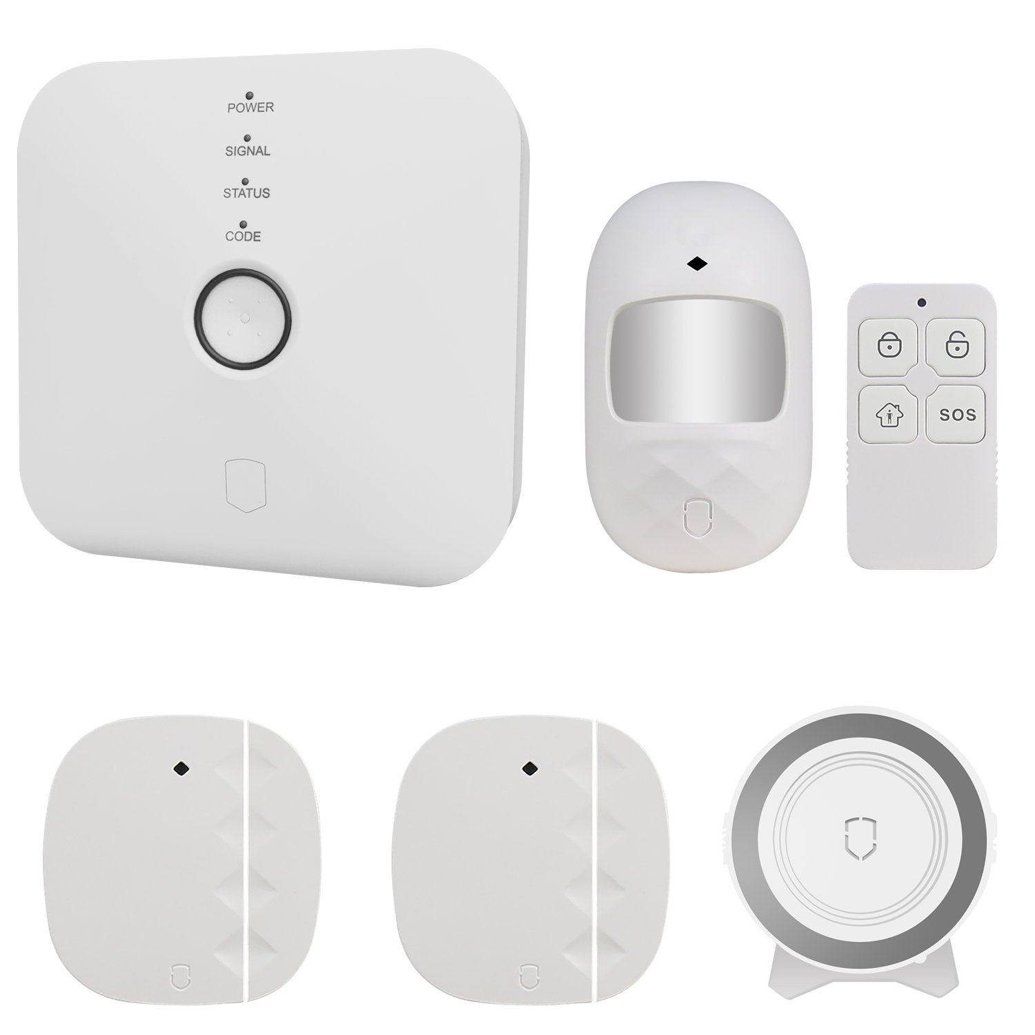 Tuya WiFi and GSM security alarm system work with alexa and google home support RF433 sensor and wired sensor