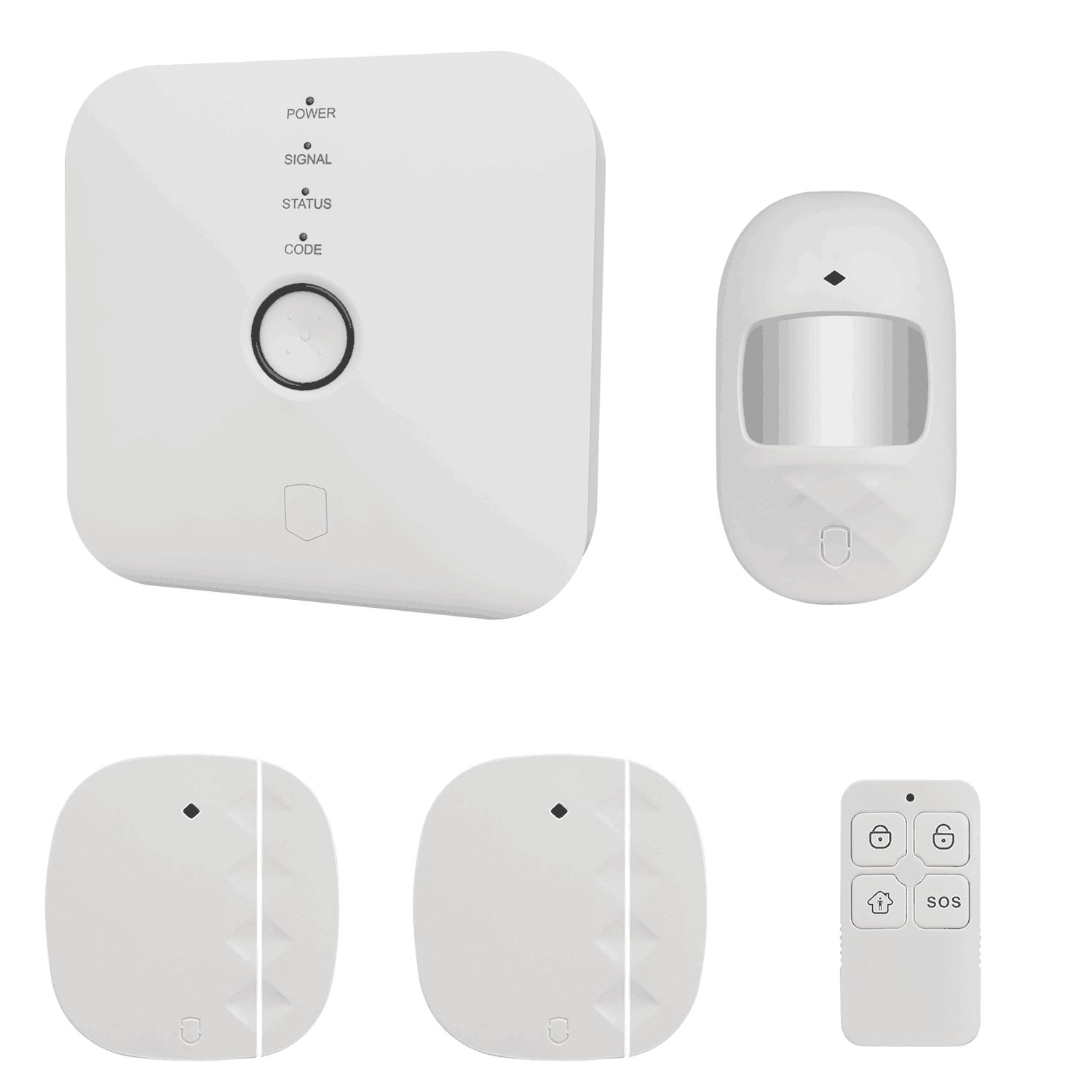 Tuya WiFi and GSM security alarm system work with alexa and google home support RF433 sensor and wired sensor