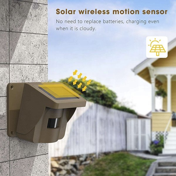 Factory Directly Sell Solar Alarm System Solar Security light PIR Motion Sensor IP66 Solar Siren Solar intruder alarm