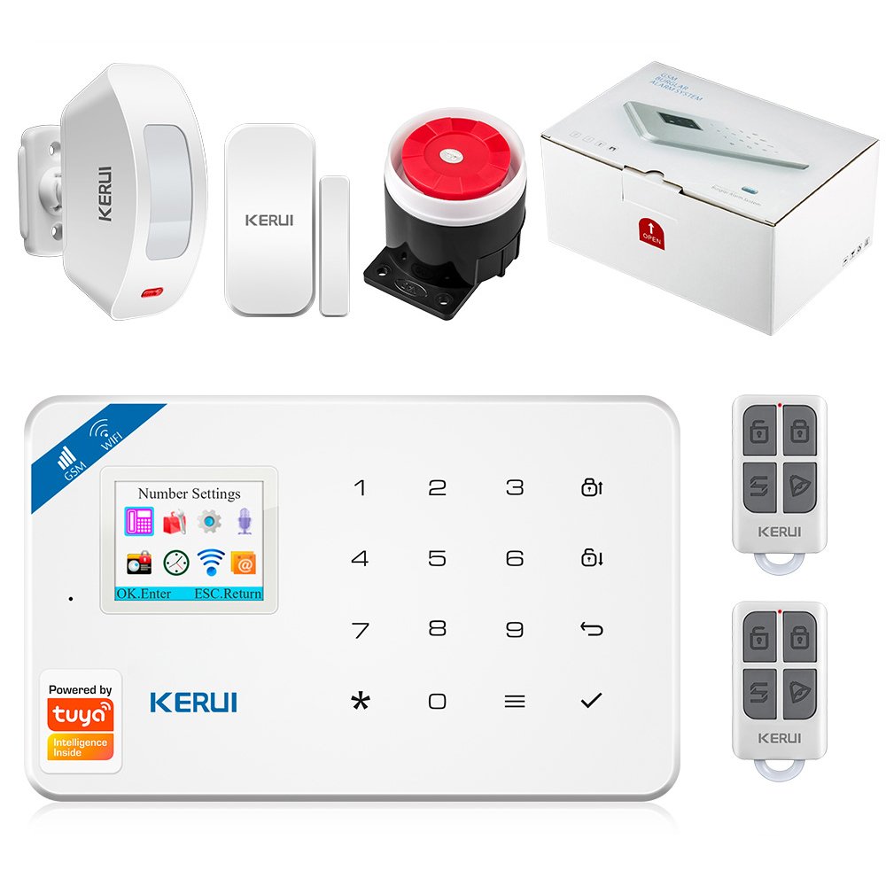 KERUI W181 Home Wireless Security System With PIR Sensor Siren Tuya Smart Alarm System Burglar WIFI GSM Alarm System