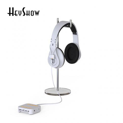 Headphone Security Burglar Alarm Stand System Headset Anti Theft Holder Earphone Display Rack With Lock Cable Acrylic Stand