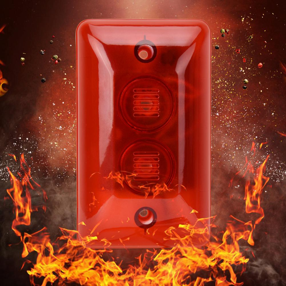 Wired Strobe Siren 120dB Sound Outdoor 12V with Flashing Red LED Light Emergency Warning Light Security Alarm System