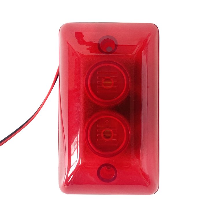 Wired Strobe Siren 120dB Sound Outdoor 12V with Flashing Red LED Light Emergency Warning Light Security Alarm System