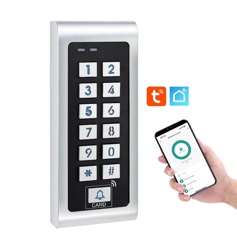 New Waterproof WiFi Tuya App Smart Door Lock RFID Card Access Controller SK14 Metal Keypad Standalone Door Access Control System