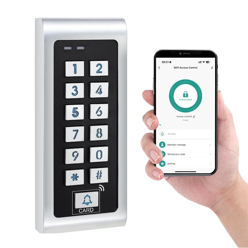 New Waterproof WiFi Tuya App Smart Door Lock RFID Card Access Controller SK14 Metal Keypad Standalone Door Access Control System