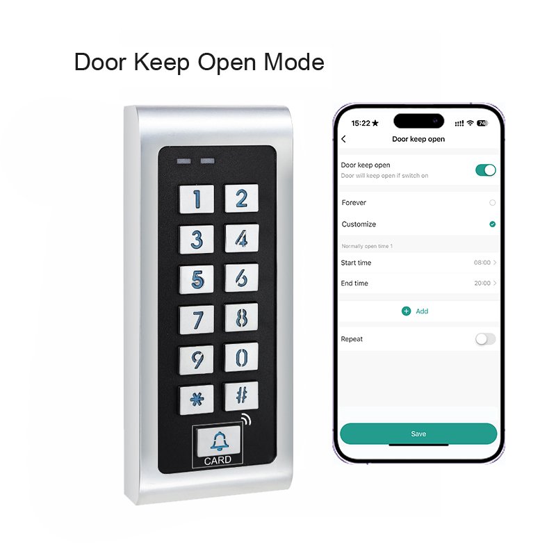 New Waterproof WiFi Tuya App Smart Door Lock RFID Card Access Controller SK14 Metal Keypad Standalone Door Access Control System