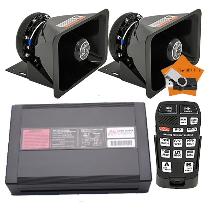 220DB Vehicles Siren 400W Car Accessores 12V Federal Signal Sirena Emergency Sound Auto Fire Engines Mining AS940B MP3 Siren