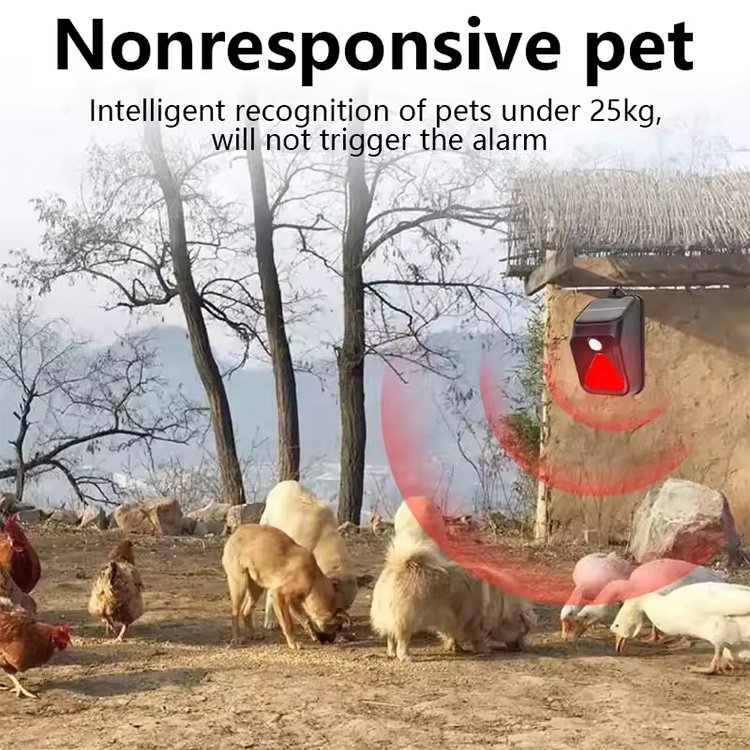 Wireless Remote Control Solar Powered IP65 Outdoor Intruder Alarm System Infrared Human Body Motion Detector Strobe Siren Alarm