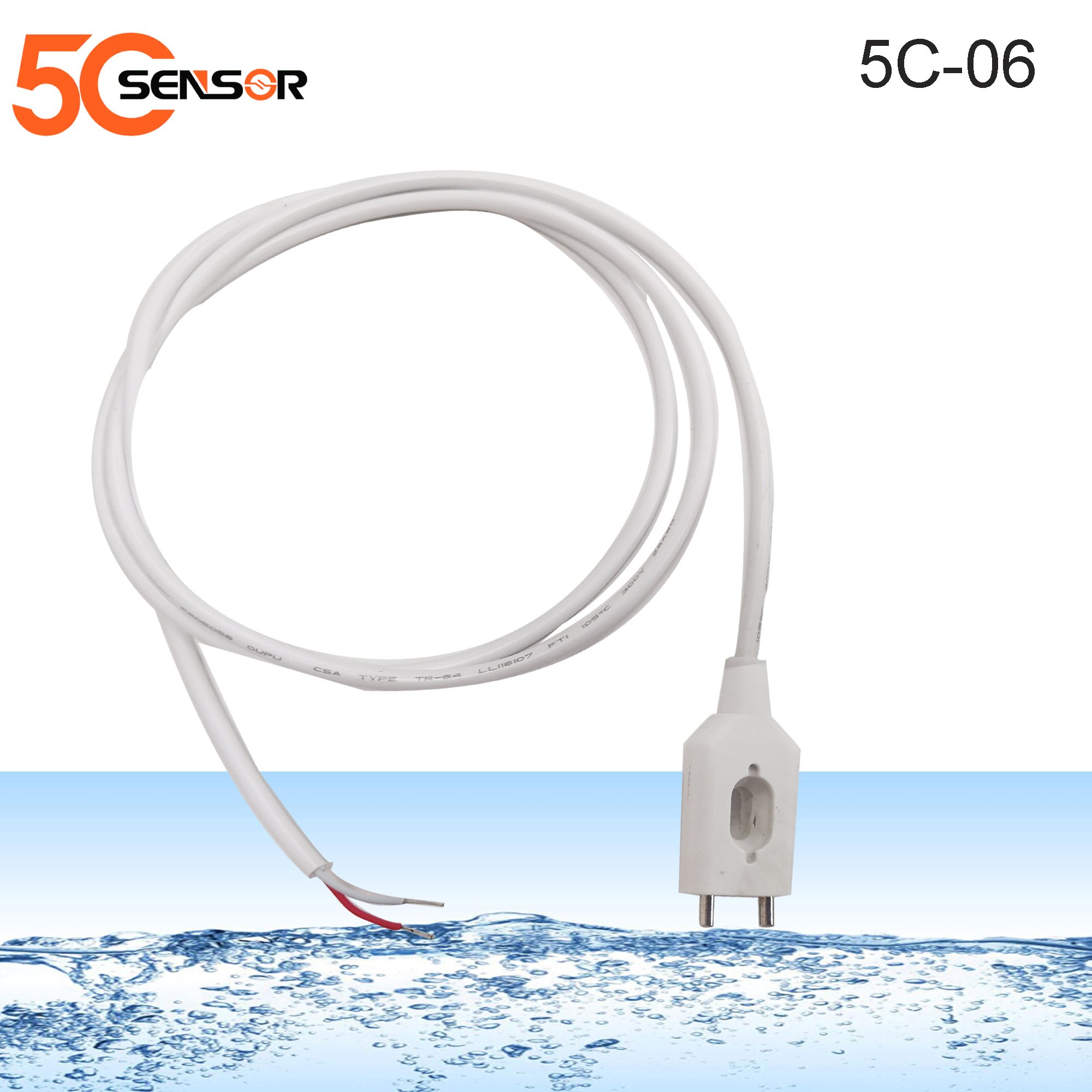 5C-08 Wired Water Leak Sensor ABS Material with Stainless Steel Alarm System for House Detection
