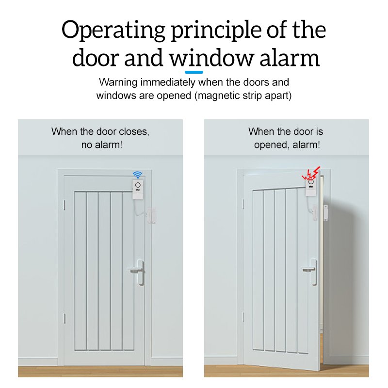 Hot Sell Product Detecting Door Winder Alarm Entry Alarm with Chime Home Security