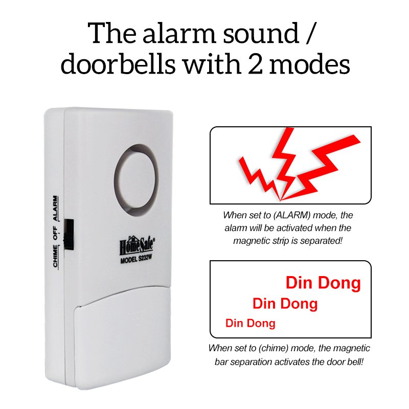 Hot Sell Product Detecting Door Winder Alarm Entry Alarm with Chime Home Security