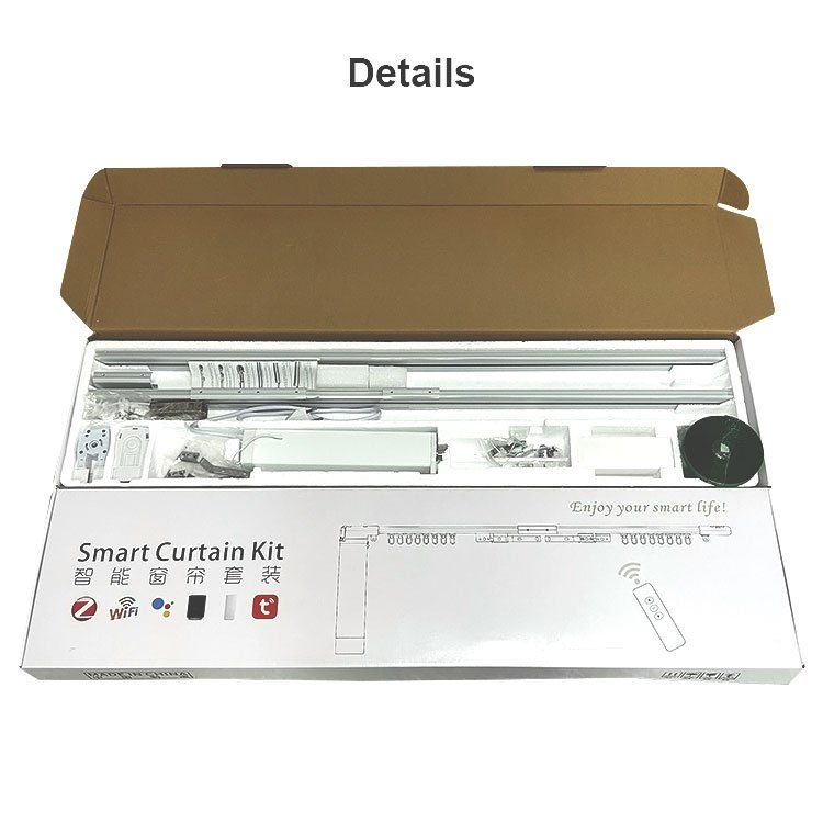2024 zigbee smart curtain motor remote control system kit including track rial for home automation with smart life APP