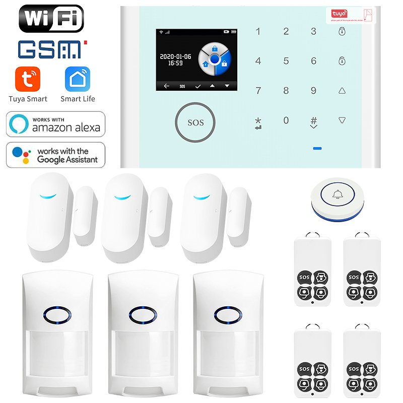 2023 2G Gsm Wifi Wireless Anti Intrusion House Security Alarm Anti Theft Alarm System For Mobile App Control