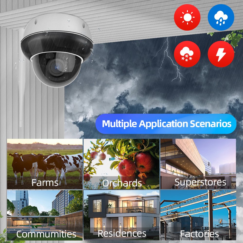 Regis Camhi Starlight metal Waterproof 8MP 4K PTZ POE Camera set 5mp Home Security Sound Detection IP Dome CCTV Cameras