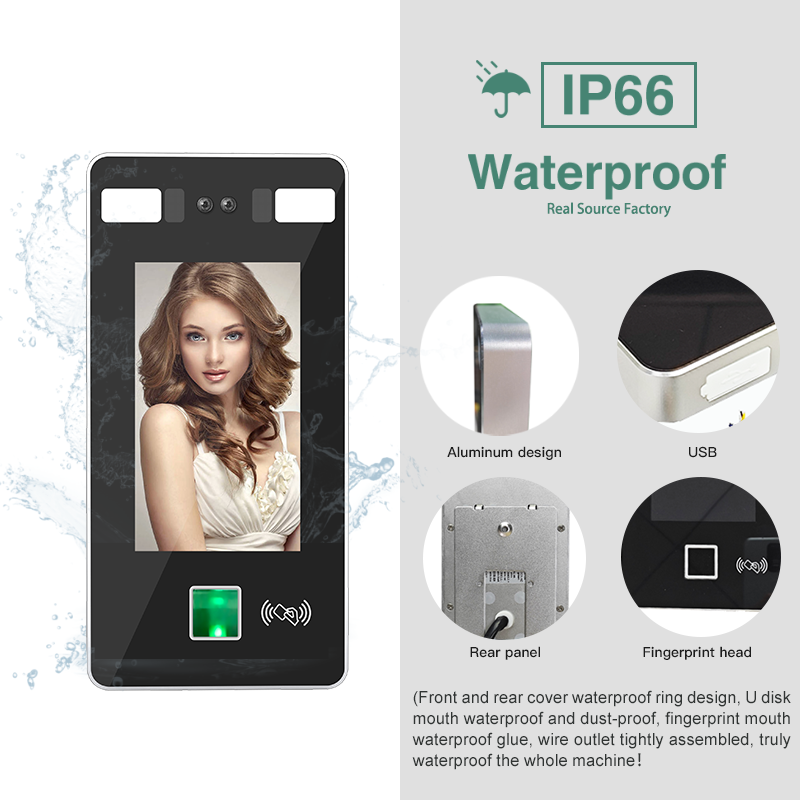 Free SDK C# Java Cloud outdoor waterproof access control Face Recognition Attendance biometric access control product