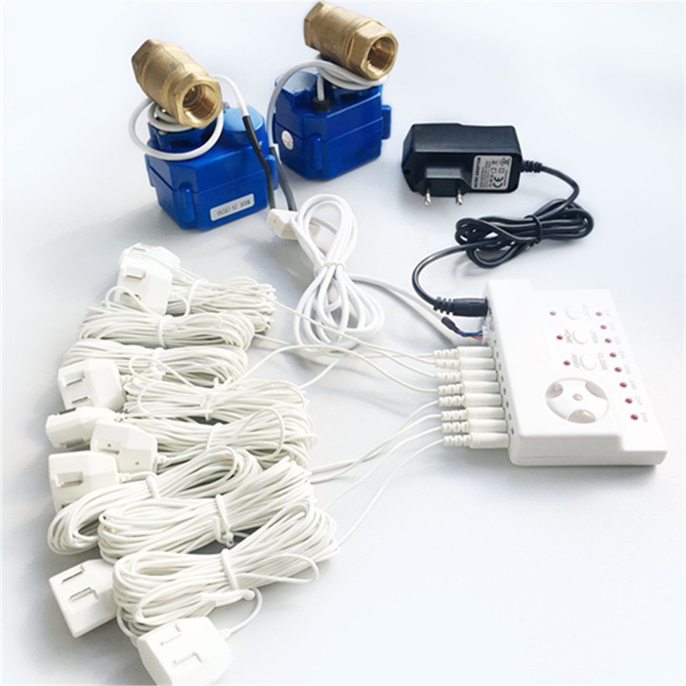 HIDAKA Russia Water Flow Water Leak Stop with Auto Electronic Shut Off DN15*1 Valve Water Leak Detector