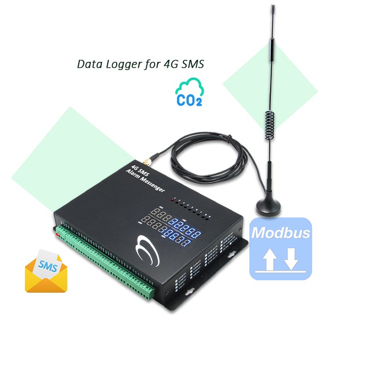GSM Security Alarm System Gas Detector Monoxide Alarm Data Logger Co Carbon 4G Modbus Meter Monitoring System