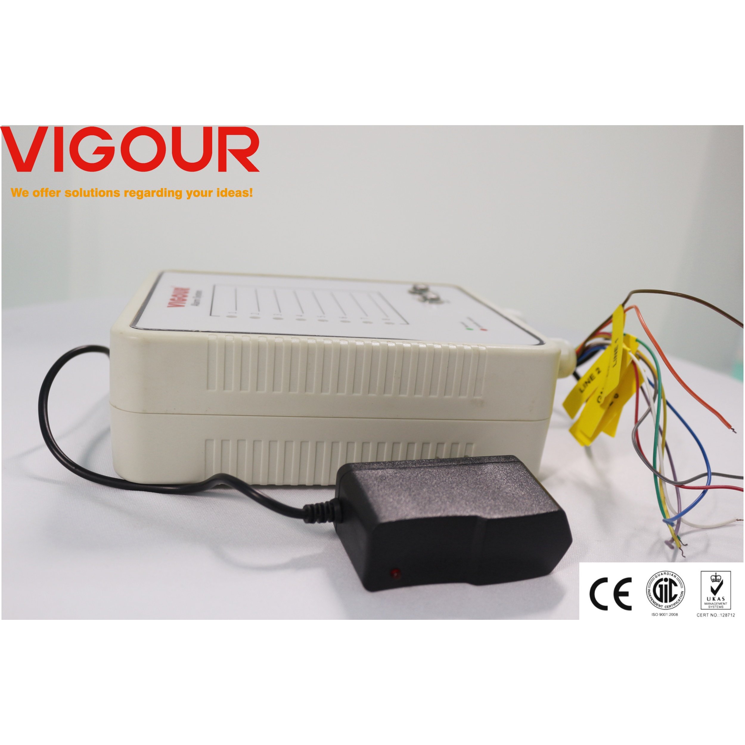 Mute button Connection for distance alarm Sound alarm LED light display 2-4-8 gas status alarm systems