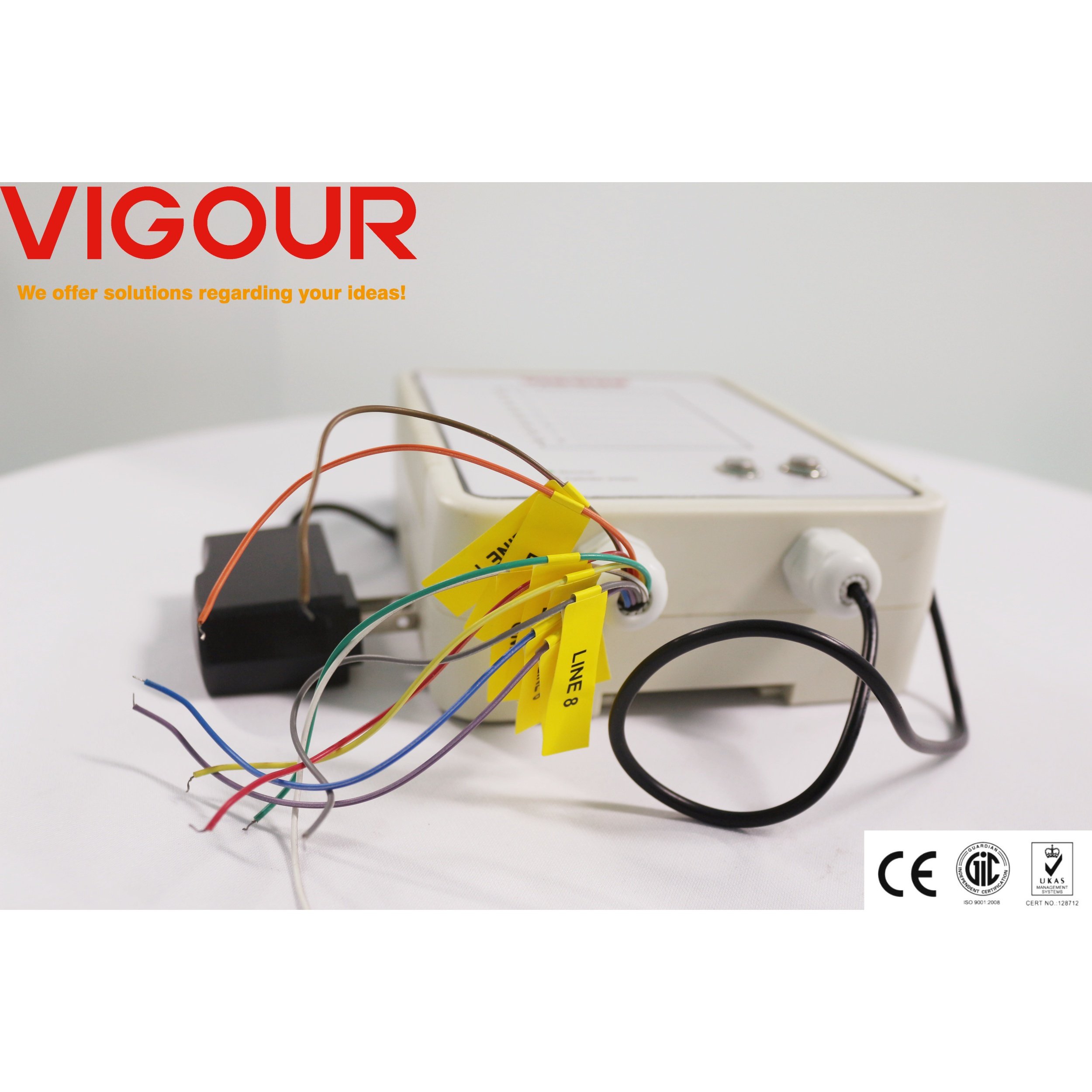 Mute button Connection for distance alarm Sound alarm LED light display 2-4-8 gas status alarm systems