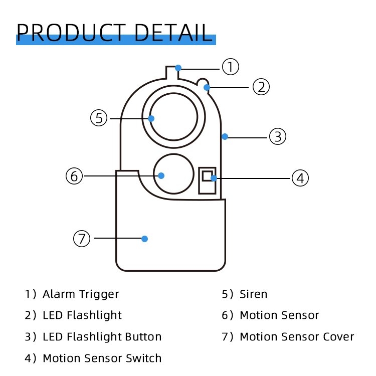Wholesale Portable Emergency Personal Security Alarms Anti Rape Self Defense Keychain Personal Attack alarm with Led light