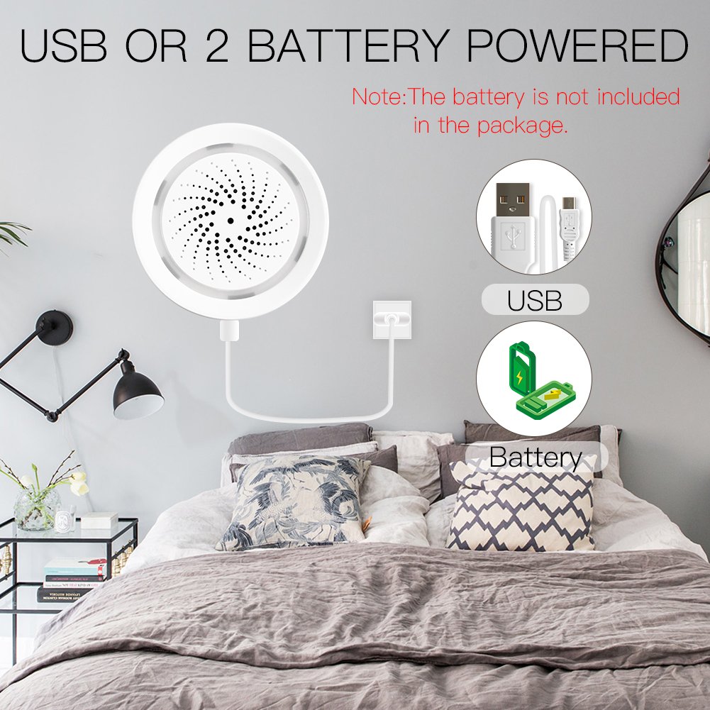 Tuya Smart Sound and Light Siren Alarm Wifi Trigger Alarm Smart Home Security System 100dB Loud Wireless Remote Control Alexa