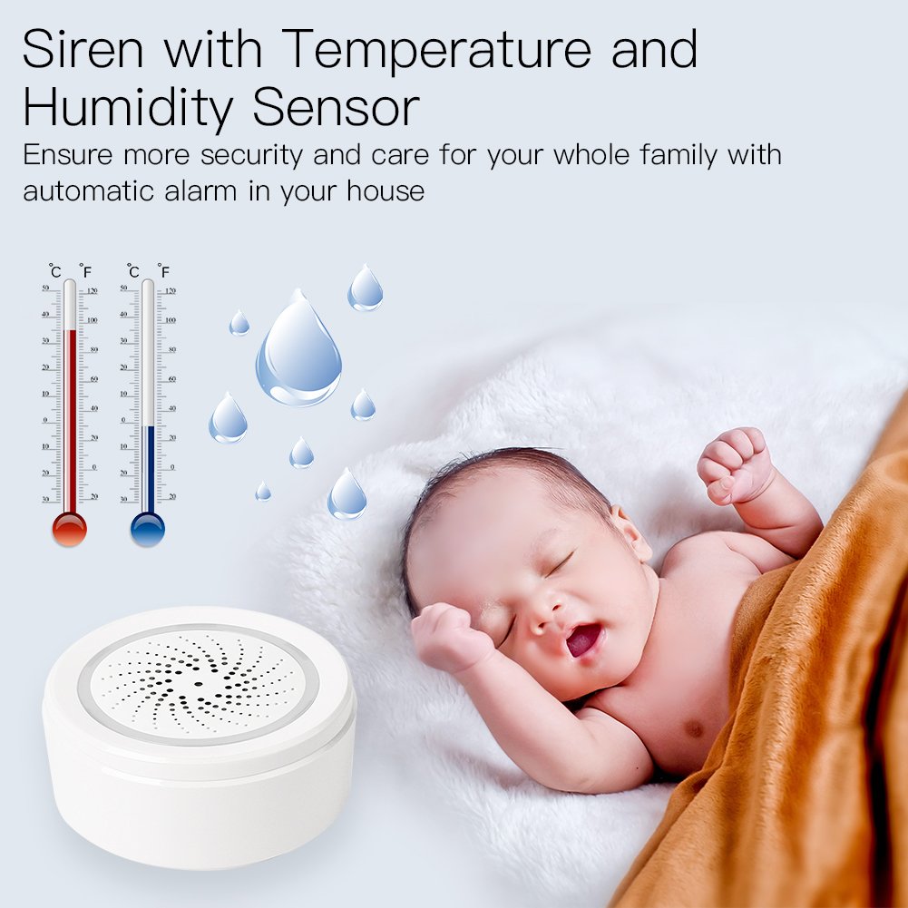 Tuya Smart Sound and Light Siren Alarm Wifi Trigger Alarm Smart Home Security System 100dB Loud Wireless Remote Control Alexa