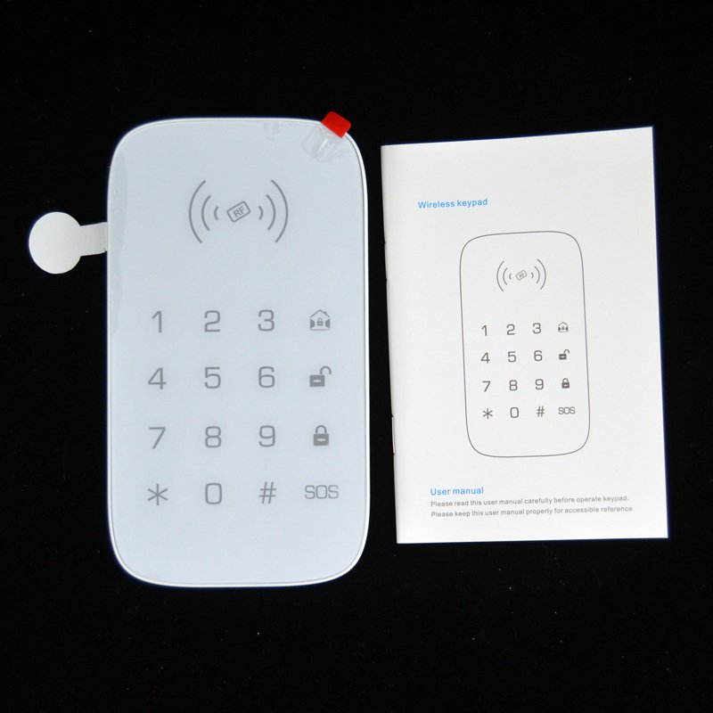 RFID Card Touch Pad Tamper Proof 433MHz Wireless Keyboard For Home Burglar Alarm System
