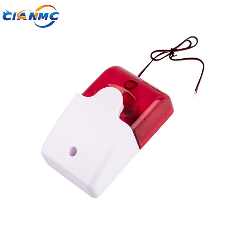 Mini Wired Strobe Siren 5V 12V 24V 220V Flashing Red Light Sound Alarm Siren