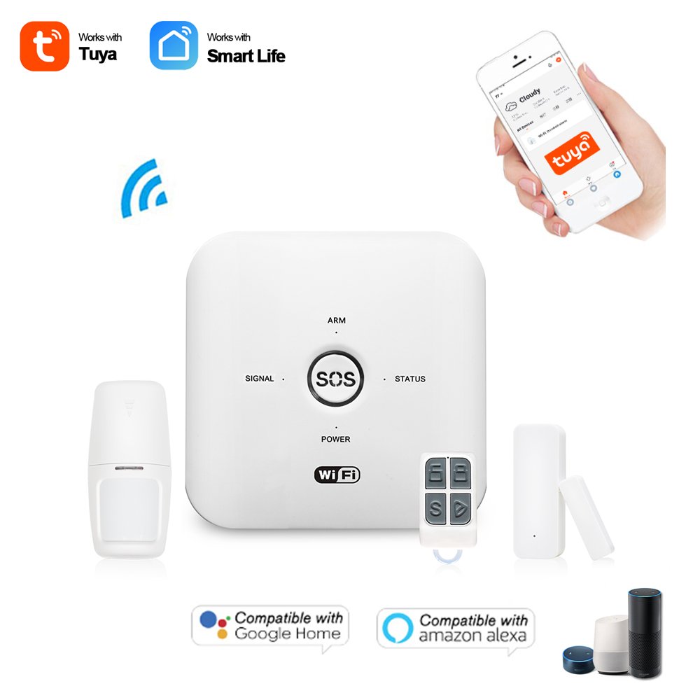 Wale Security WL-JT-22WT TUYA Smart House New WIFI Alarm Kit Personal Safety Guard - RoHs Test CE certificate Alarms