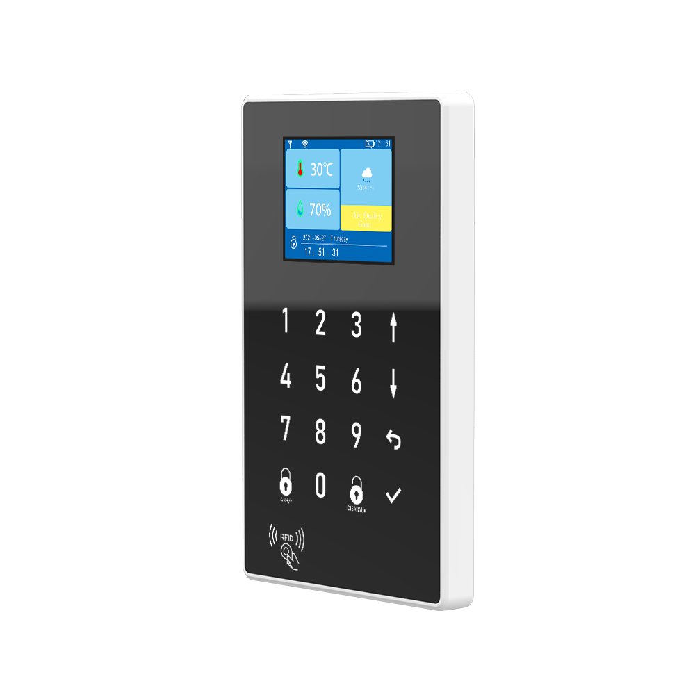 WiFi GSM Home Burglar Security Alarm System Wireless Kits APP Control RFID Card SMS Alert Panel Touch Voice LCD PIR Door Sensor