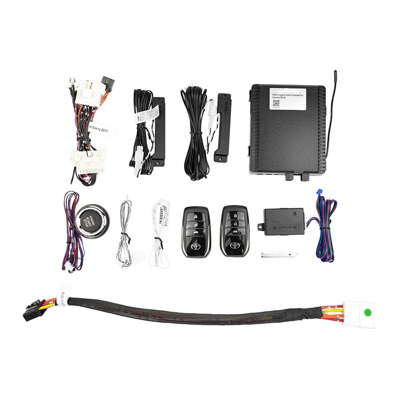 Car Alarm with Remote Engine Start One Way Car Alarm System PKE Engine Start Stop System Specially for Camry 2018 Plug and Play