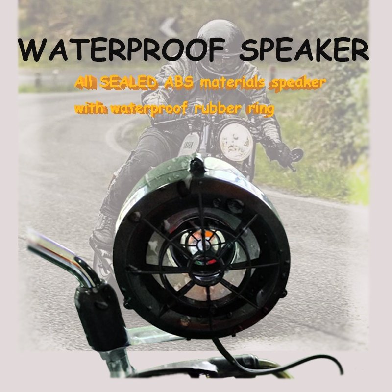 Hot Selling Multifunctional 3 inch Motorcycle BT Speaker with Alarm System