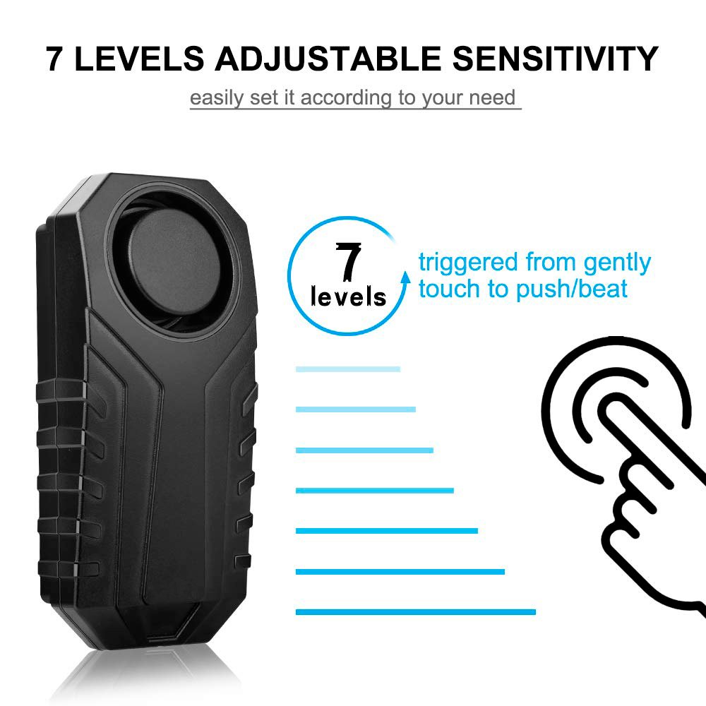 113dB Bike Alarm Wireless Waterproof Bike Alarm with Remote Control Anti-Theft Motorcycle Vehicle Security Alarm System