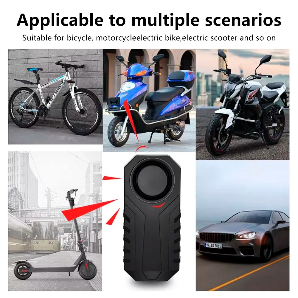 113dB Bike Alarm Wireless Waterproof Bike Alarm with Remote Control Anti-Theft Motorcycle Vehicle Security Alarm System