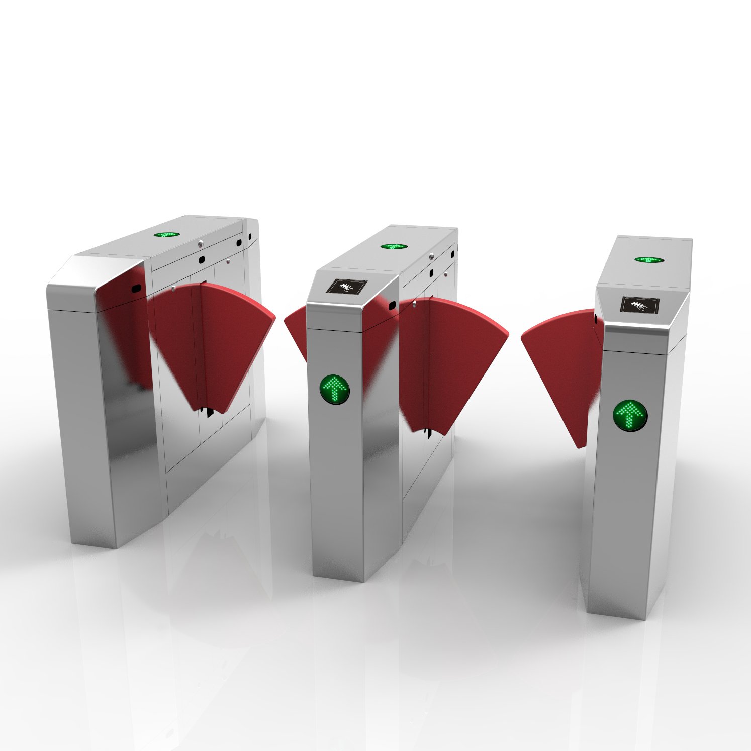 Custom anti-collision thickened steel acrylic wing Gate turnstile with RFID QR code and facial recognition display screen