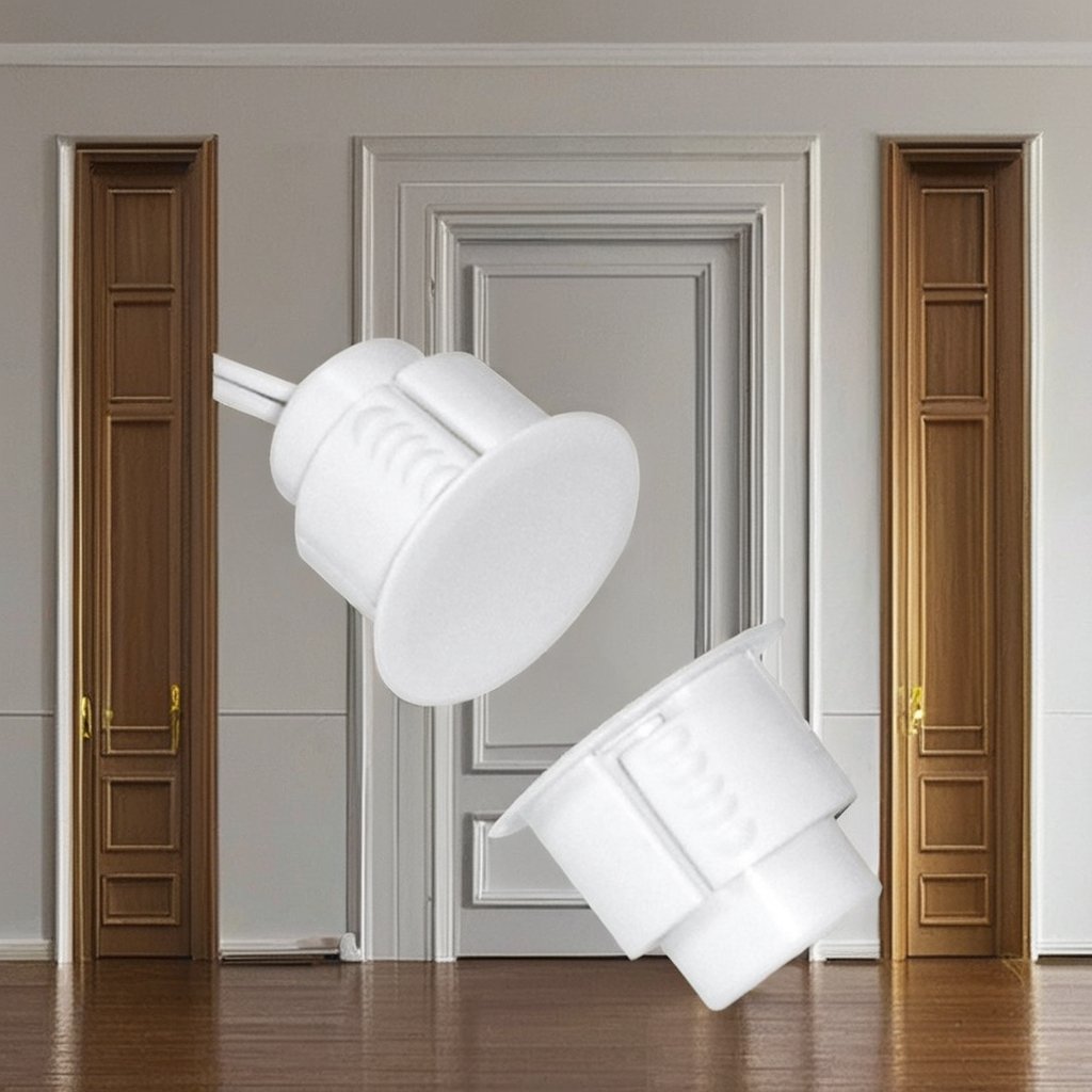 Recessed Steel Door Reed Switch 5C-36B Magnetic Contacts for Home Alarm ABS Plastic Door Sensor for Window Usage