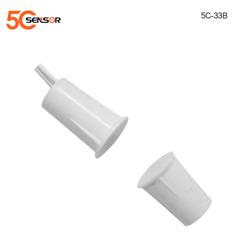 Recessed Steel Door Reed Switch 5C-36B Magnetic Contacts for Home Alarm ABS Plastic Door Sensor for Window Usage