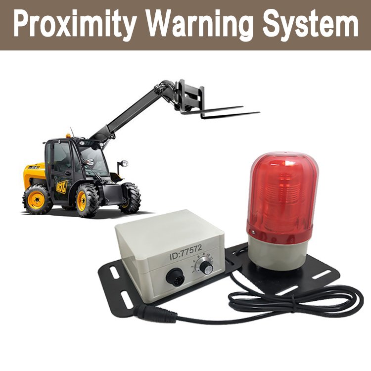 Front proximity sensor warning alert alarm UWB system forklift warning system