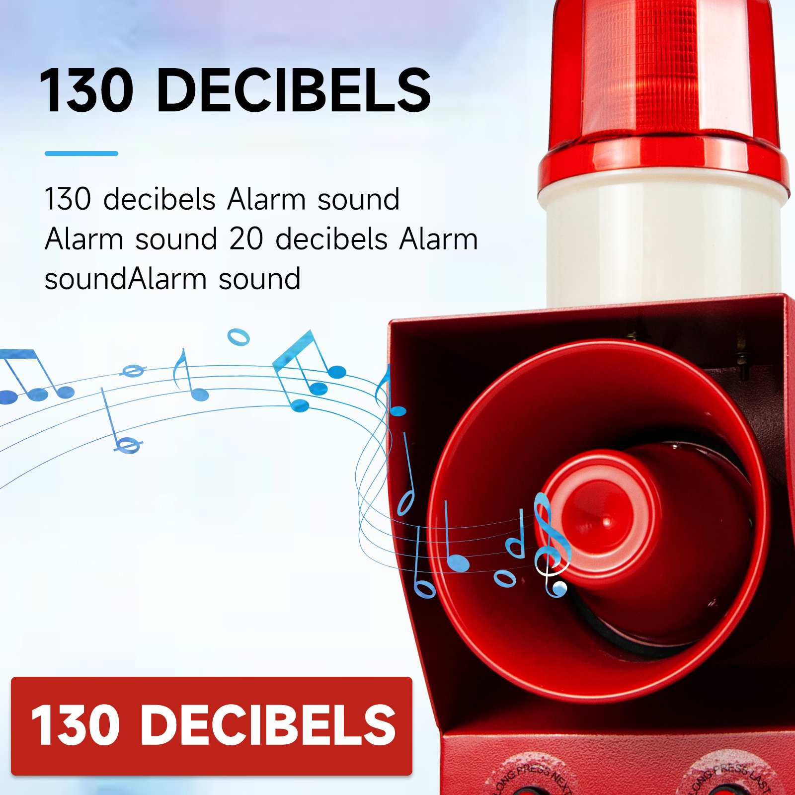IP65 Audible and Visual security alarm system YASONG SLA-05B Industrial Alarm siren 130dB High Power LED Strobe safety alarm