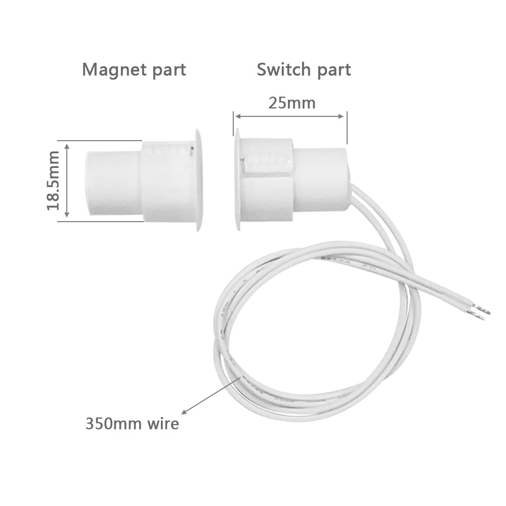 magnetic switch metal door magnetic contacts for security alarm system MCS-36