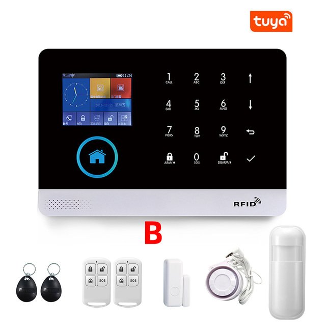 Tuya Smart Home Alarm System Burglar Security 433MHz WiFi GSM Alarm Wireless Smart Life House App Control