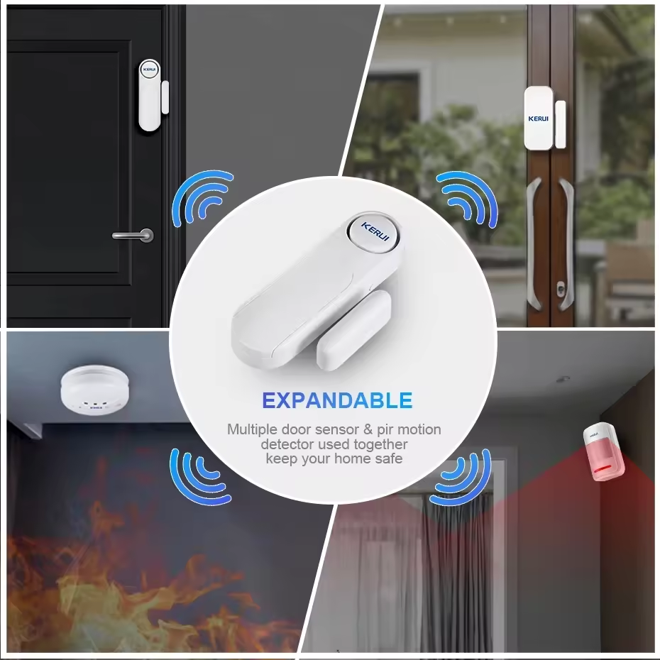 KERUI Wireless WIFI Door Sensor Remote Control Window Door Sensors Alarm Home Security System Alarm Burglar Window Door Alarm