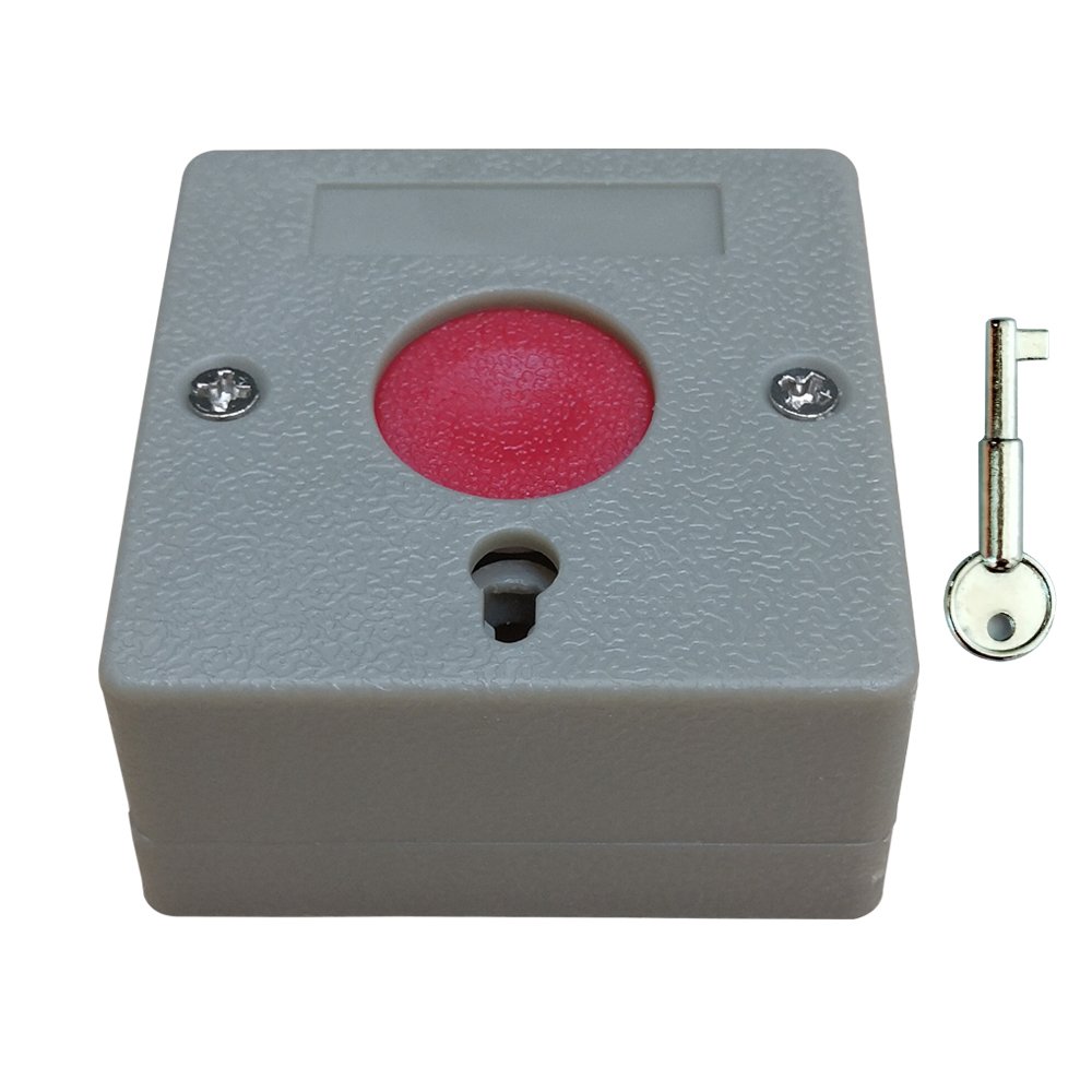 5C-68 Emergency Panic Button Grey ABS Case Home Security System Door Metal Plastic Material 12V Alarm Home Security System