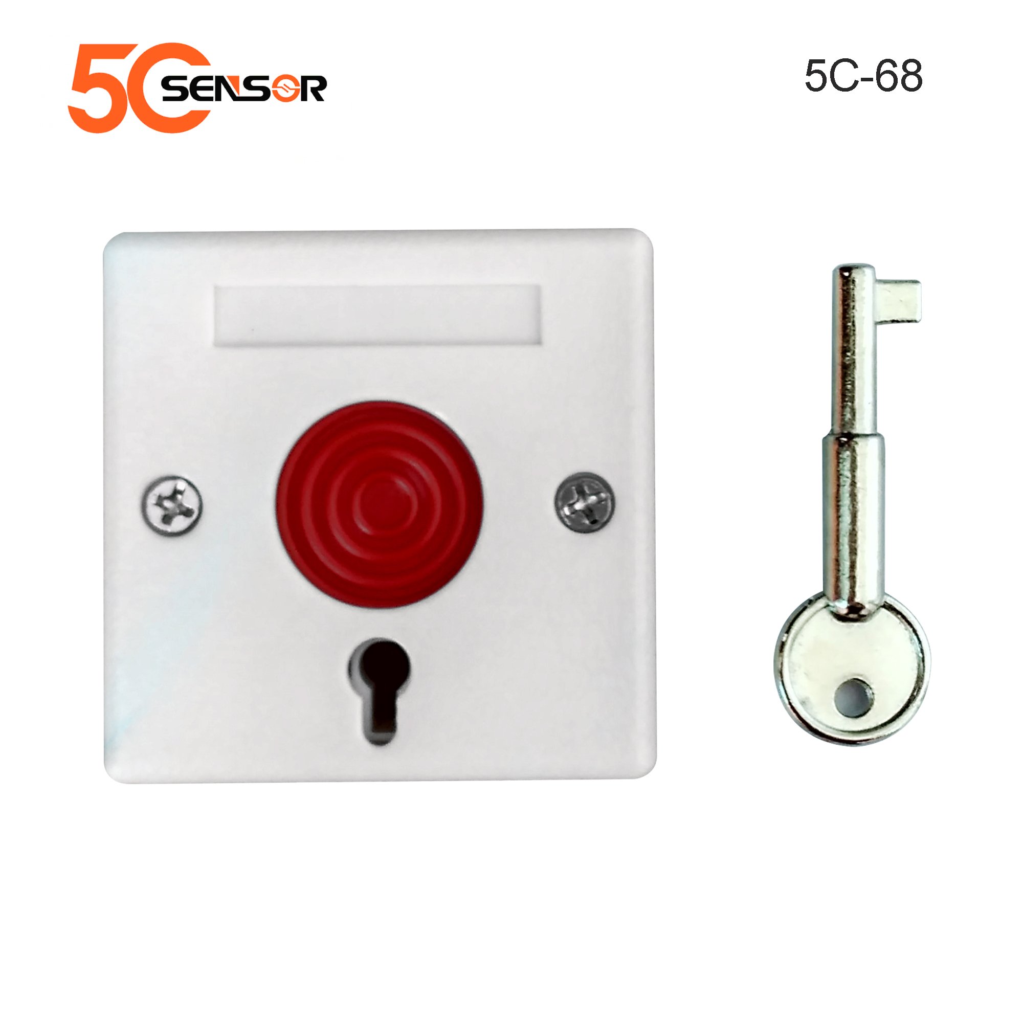 5C-68 Emergency Panic Button Grey ABS Case Home Security System Door Metal Plastic Material 12V Alarm Home Security System