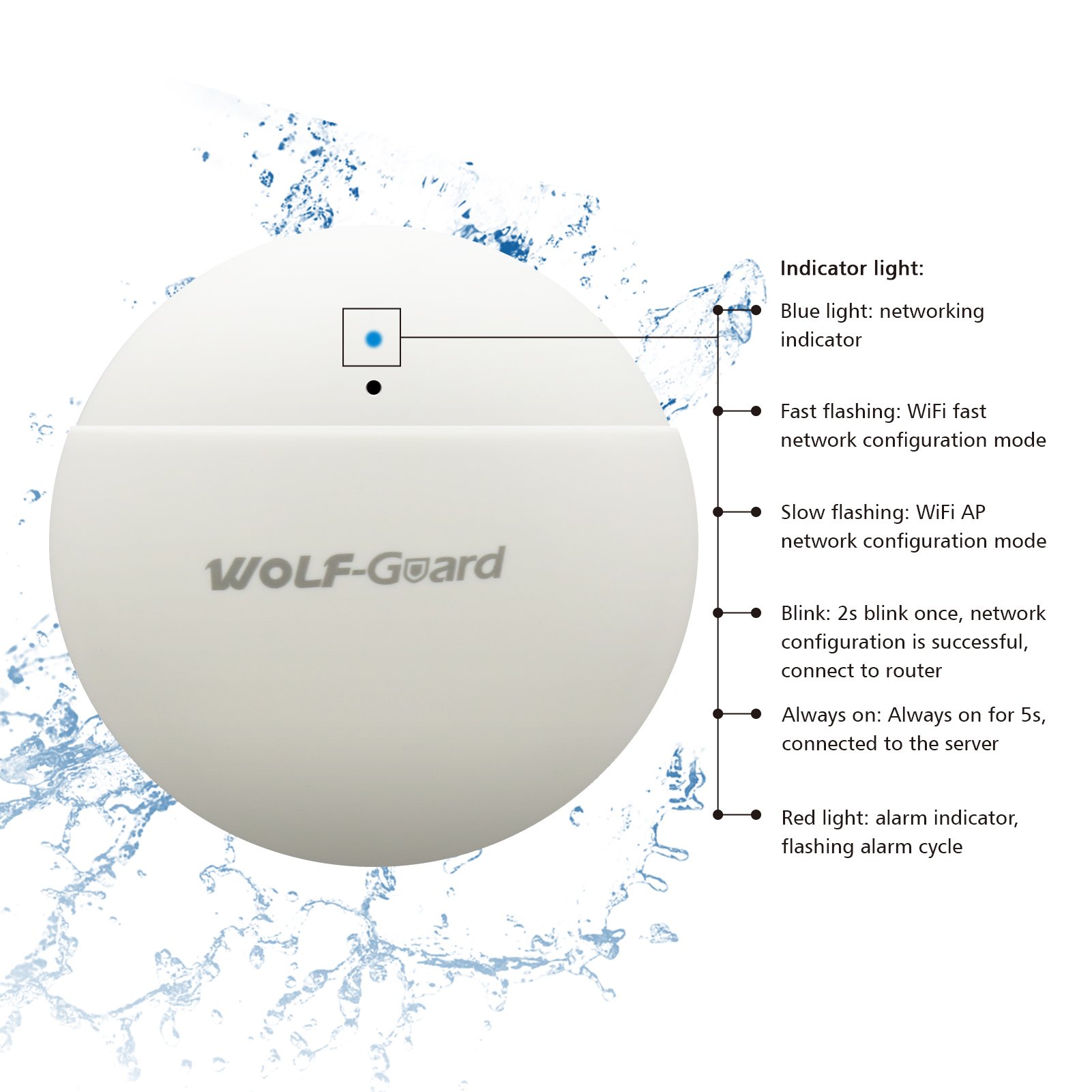 Wolf guard popular home security wireless underground water leak detector Detect water flood threats in time