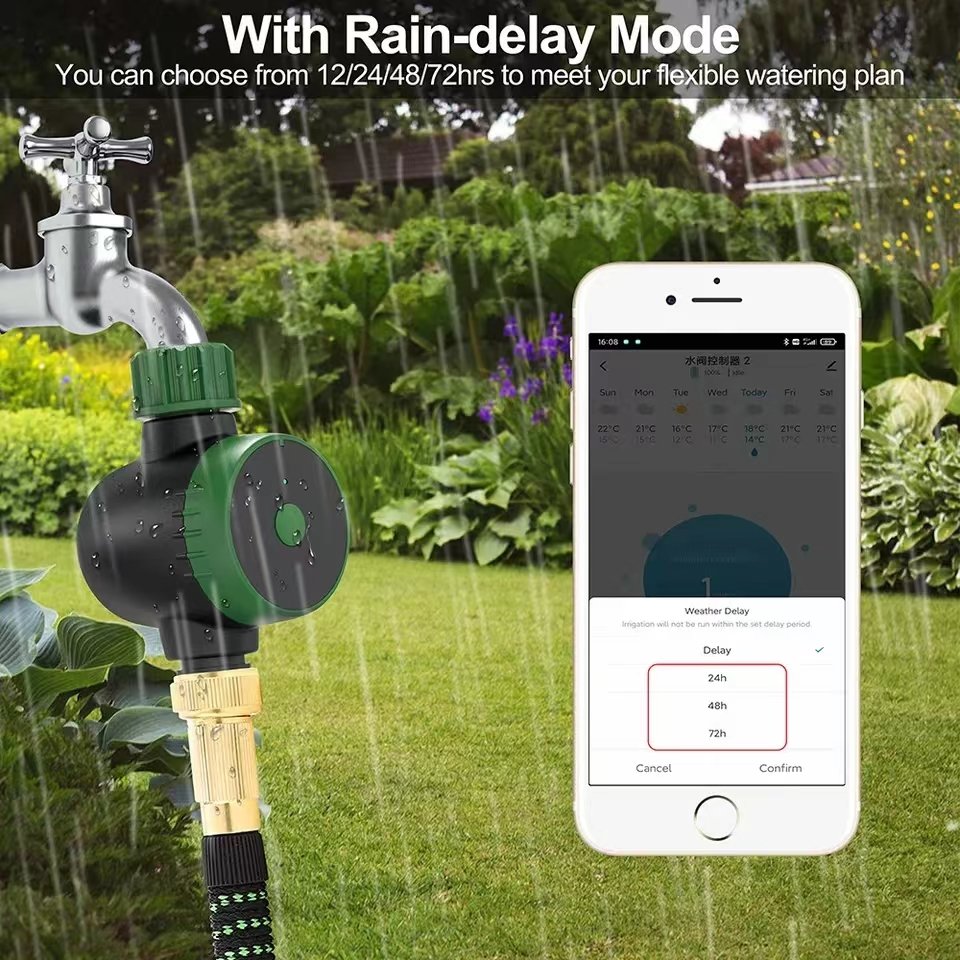 SZMYQ Smart Home Automation System Tuya APP Remote Control Rain Delay Function WiFi Detect Water Timer for Irrigation